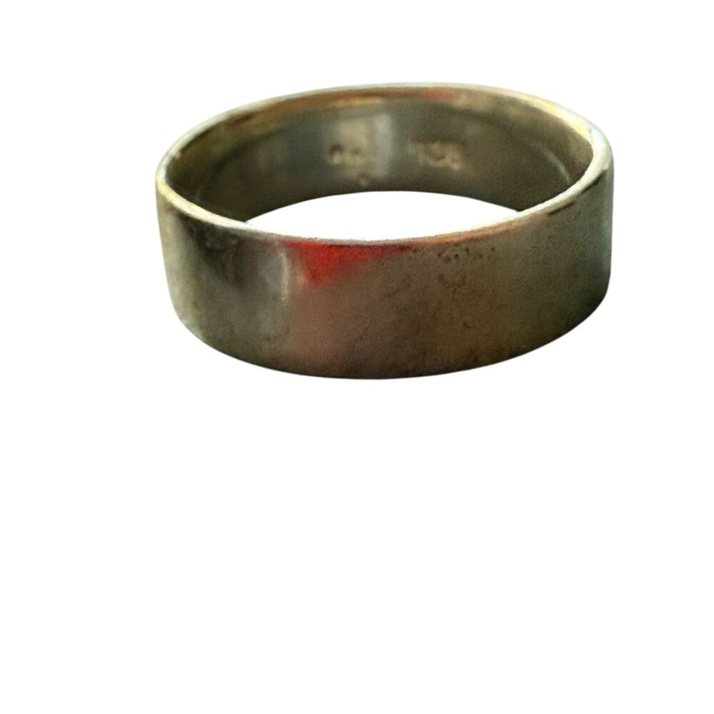 925 Sterling Silver Jewelry Wide Band Ring Smooth Finish Size 6.5